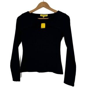 Circus NY Women’s Small Anthracite Black Cut Out Kelsie Stretch Long Sleeve Top